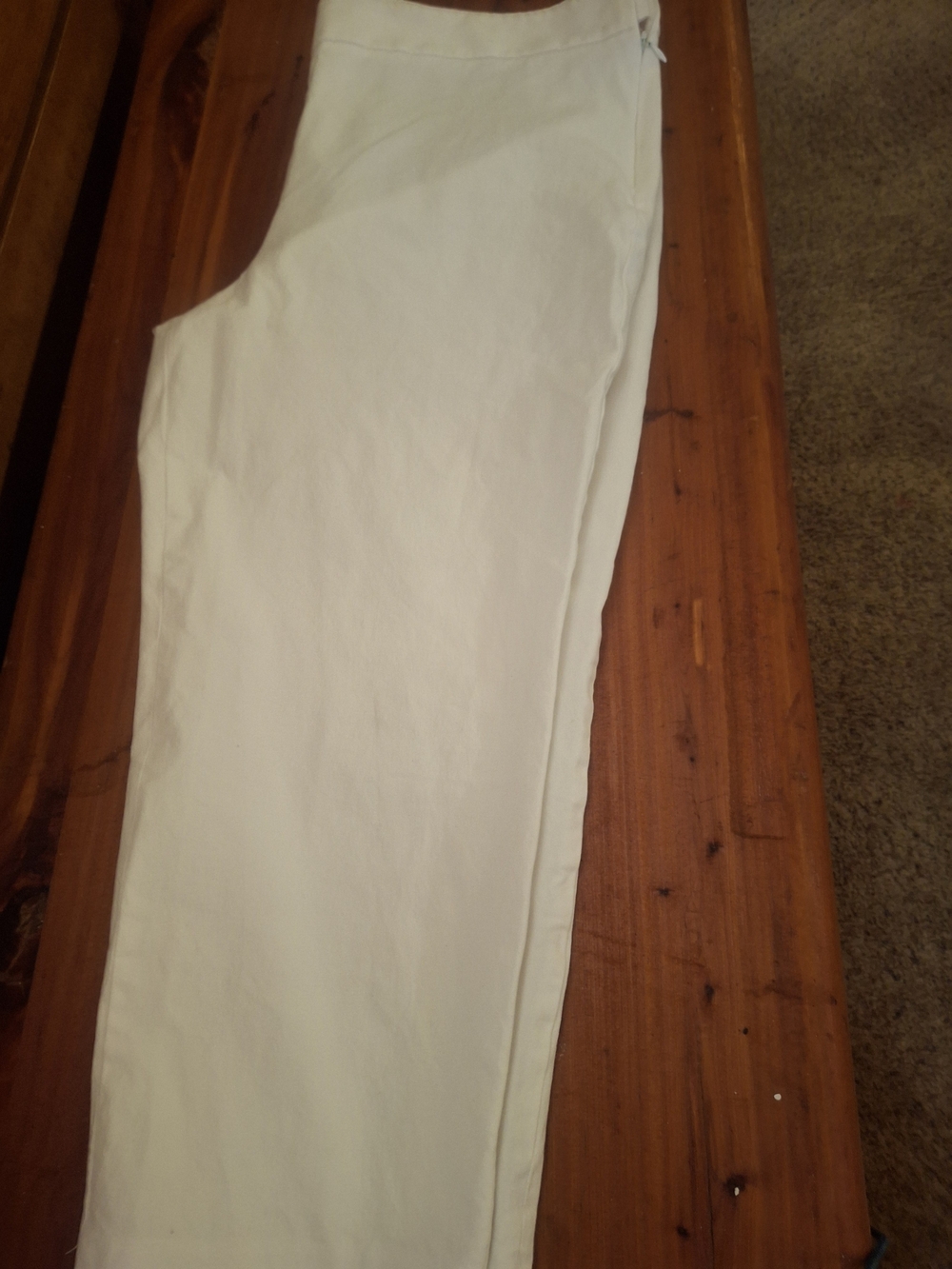 Talbots White Chatham Crop Pants